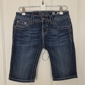 Miss Me Dark Blue Denim Shorts